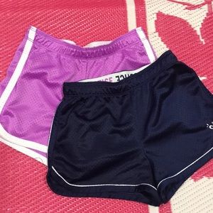 Girl’s soft mesh Justice shorts  - Size 8 & 10